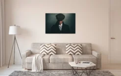 Leinwandbild Mann, schwarz, 90x60 cm DD120414