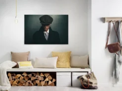 Leinwandbild Mann, schwarz, 90x60 cm DD120414