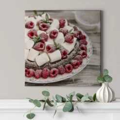 Leinwandbild Marshmallows, weiß, 50x50 cm DD123282