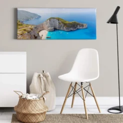 Leinwandbild Meerblick, blau, 100x40 cm DD123209