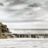 Leinwandbild Meer, grau, 100x40 cm DD123219