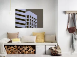 Leinwandbild Moderne Architektur, weiß, 90x60 cm DD120430
