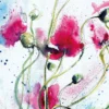 Leinwandbild Mohnblumen, blau, 70x50 cm DD123083
