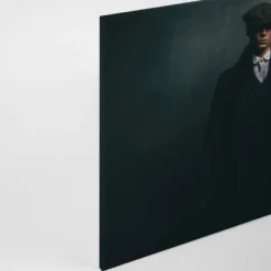 Leinwandbild Mysteriöser Mann, schwarz, 90x60 cm DD120415