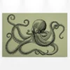 Leinwandbild Oktopus, olivgrün, 90x60 cm DD120496