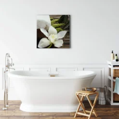 Leinwandbild Orchidee, weiß, 50x50 cm DD123266