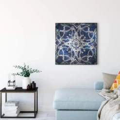 Leinwandbild Ornamente, blau, 50x50 cm DD123305