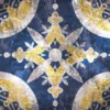 Leinwandbild Ornamente, blau, 50x50 cm DD123302