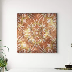 Leinwandbild Ornament, orange, 50x50 cm DD123306