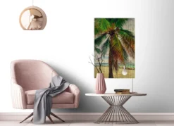 Leinwandbild Palme, braun, 60x90 cm DD120457