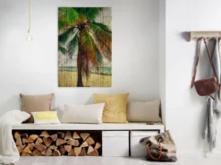Leinwandbild Palme, braun, 60x90 cm DD120457