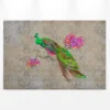 Leinwandbild Pfau, beige, 90x60 cm DD120497