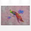 Leinwandbild Pfau, violett, 90x60 cm DD120498