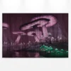 Leinwandbild Pilze, lila, 90x60 cm DD120476