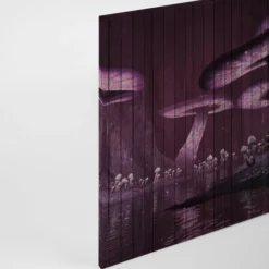 Leinwandbild Pilze, lila, 90x60 cm DD120476