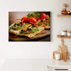 Leinwandbild Pizza, rot, 70x50 cm DD123053