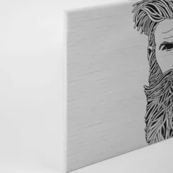Leinwandbild Porträt, schwarz, 90x60 cm DD120370