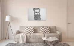 Leinwandbild Porträt, schwarz, 90x60 cm DD120370
