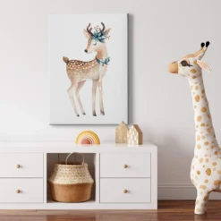 Leinwandbild Reh, beige, 50x70 cm DD123189