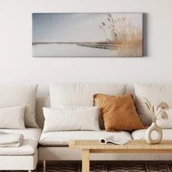 Leinwandbild Schilf, beige, 100x40 cm DD123216