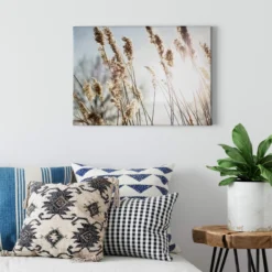 Leinwandbild Schilf, weiß, 70x50 cm DD123037