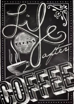 Leinwandbild Schrift, schwarz, 50x70 cm DD123135