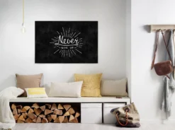 Leinwandbild Schriftzug, weiß, 90x60 cm DD120359