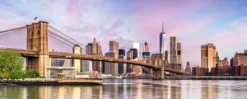 Leinwandbild Skyline, blau, 100x40 cm DD123231