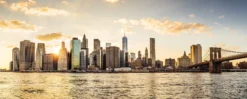 Leinwandbild Skyline, gold, 100x40 cm DD123232