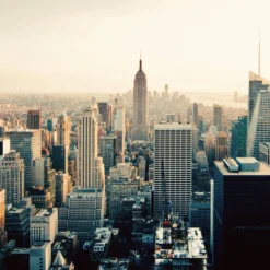 Leinwandbild Skyline New York, beige, 50x50 cm DD123293