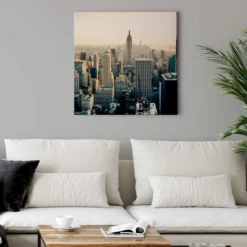Leinwandbild Skyline New York, beige, 50x50 cm DD123293