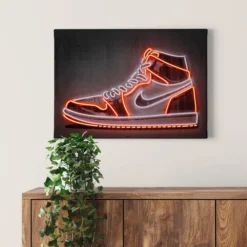 Leinwandbild Sneaker Mielu, orange, 70x50 cm DD123089