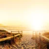 Leinwandbild Sonnenuntergang, gold, 100x40 cm DD123213