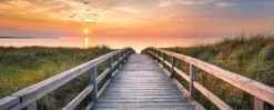 Leinwandbild Sonnenuntergang, orange, 100x40 cm DD123212