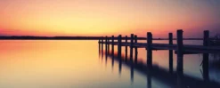Leinwandbild Sonnenuntergang, orange, 100x40 cm DD123215