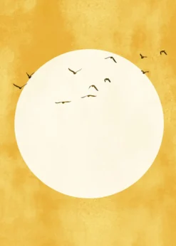 Leinwandbild Sonne, ocker, 50x70 cm DD123158
