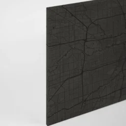 Leinwandbild Stadtkarte, schwarz, 90x60 cm DD120409