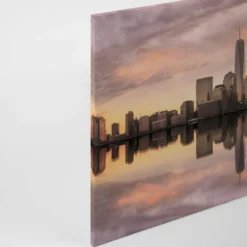 Leinwandbild Stadtsilhouette, beige, 90x60 cm DD120327