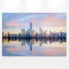 Leinwandbild Stadtsilhouette, blau, 90x60 cm DD120326