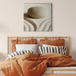 Leinwandbild Stein, beige, 50x50 cm DD123272