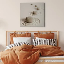 Leinwandbild Stein, beige, 50x50 cm DD123271