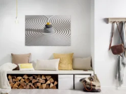 Leinwandbild Steinhaufen, grau, 90x60 cm DD120321