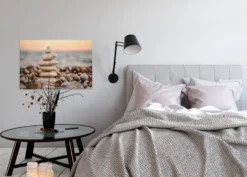 Leinwandbild Steinturm, sandfarben, 90x60 cm DD120323