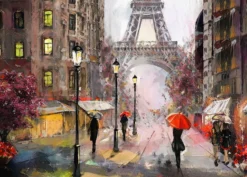Leinwandbild Straßenszene, grau, 70x50 cm DD123080