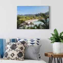 Leinwandbild Strand, blau, 70x50 cm DD123032