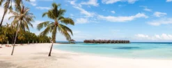 Leinwandbild Strand, blau, 100x40 cm DD123210