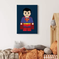 Leinwandbild Superheld, blau, 50x70 cm DD123202