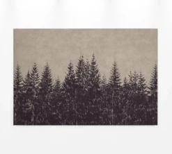 Leinwandbild Tannenwald, schwarz, 90x60 cm DD120384