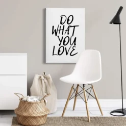 Leinwandbild Text, weiß, 50x70 cm DD123142