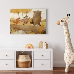 Leinwandbild Tiere, beige, 70x50 cm DD123102